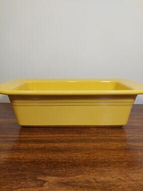 Fiestaware Daffodil Or Sunflower Yellow Loaf Pan Lowercase 2 Avail